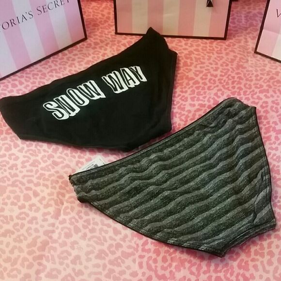 VICTORIA Secret Panty Underwear New Panties Set of 2 Victorias Secret Panties - Picture 1 of 8